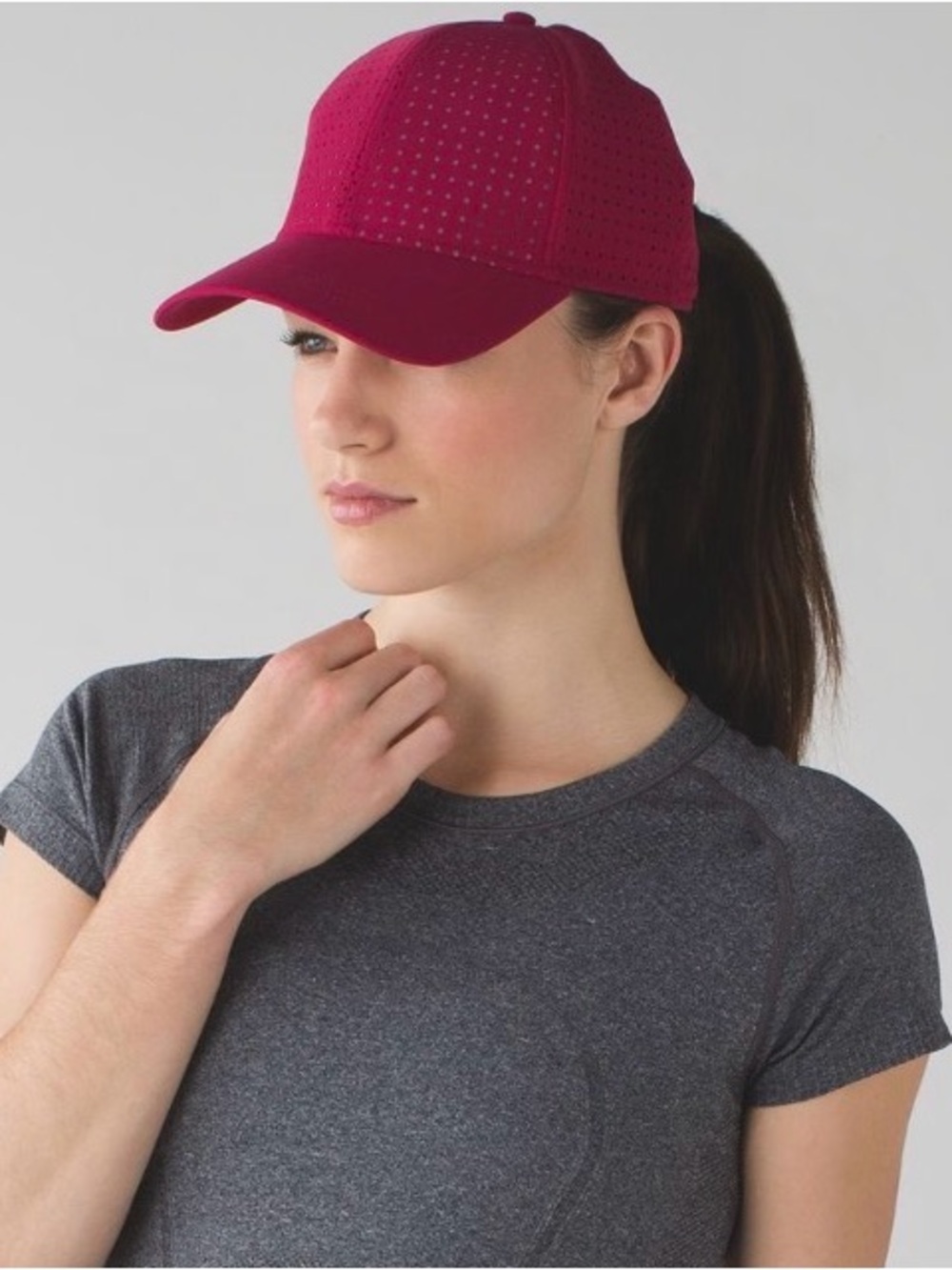 Lululemon Baller Hat Perforated Berry Rumble - One Size Adjustable - Reflective